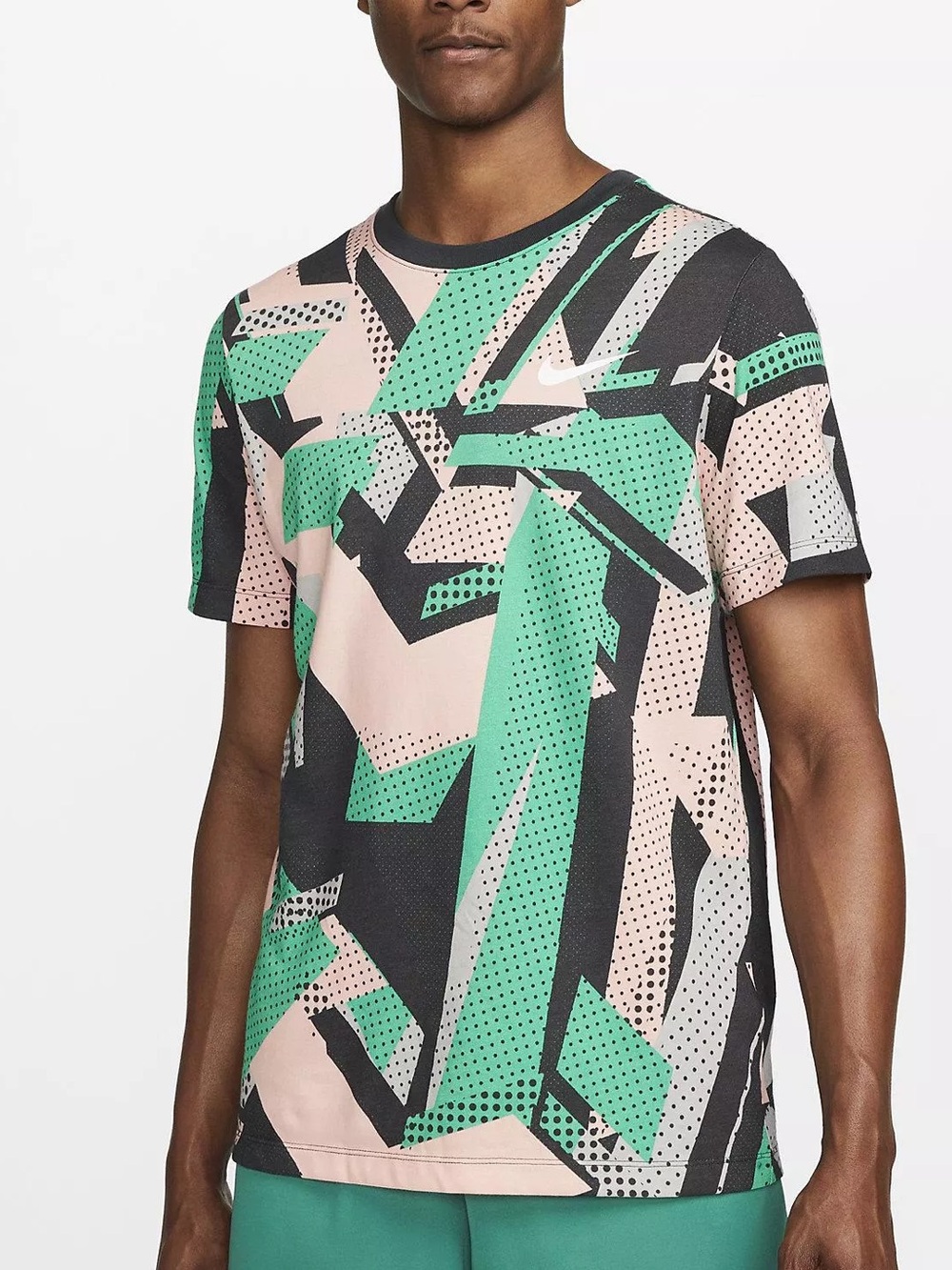 Nike Men’s Black, Green & Pink Graphic Short-Sleeve Tee